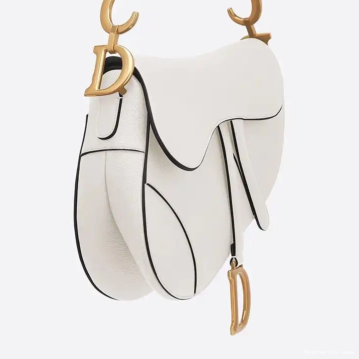 Cheap Bag Calfskin Grained White Dior Saddle 0412 Luxury